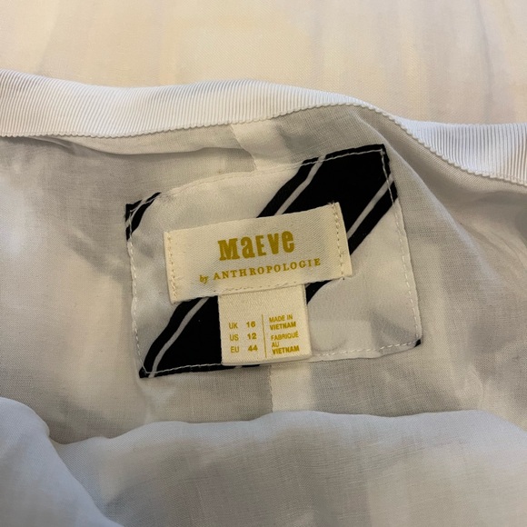 Anthropologie Black and White Pleated Mini Skirt - Picture 6 of 6